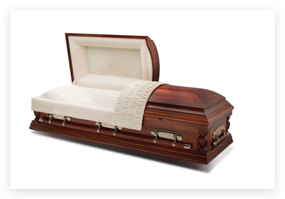 NewPointe Lunar Red casket