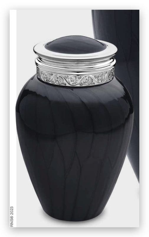 Blessing™ Standard Adult Urn Pearl Midnight & Pol Silver