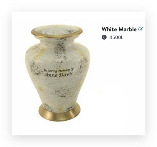 Glenwood White Marble Large/Adult