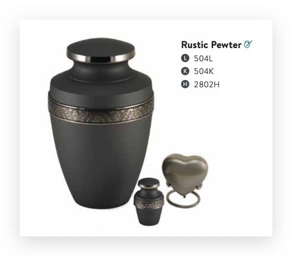 Grecian Rustic Pewter Large/Adult