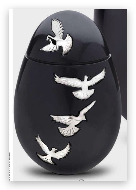 Nirvana™ Adieu Standard Adult Urn Midnight & Pol Silver