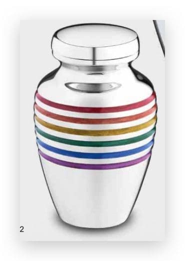 Pride™ Rainbow Standard Adult Urn Pol Silver