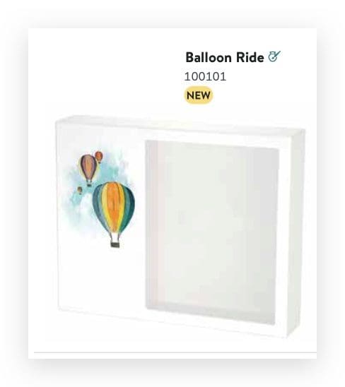Shadowbox Remembrance Keepsake, Balloon Ride