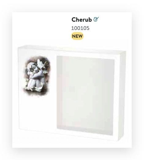 Shadowbox Remembrance Keepsake, Cherub