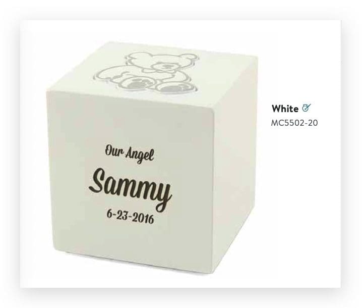 White Teddy Bear Box